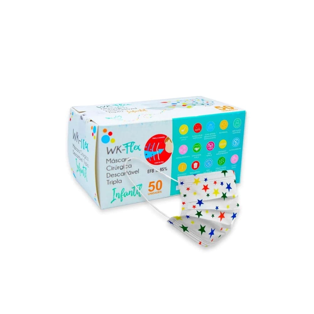 MÁSCARA CIRURGICA INFANTIL ESTRELINHA WK