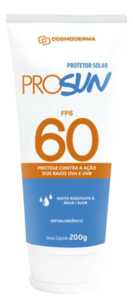 PROTETOR SOLAR COSMODERMA PROSUN FPS60 120g
