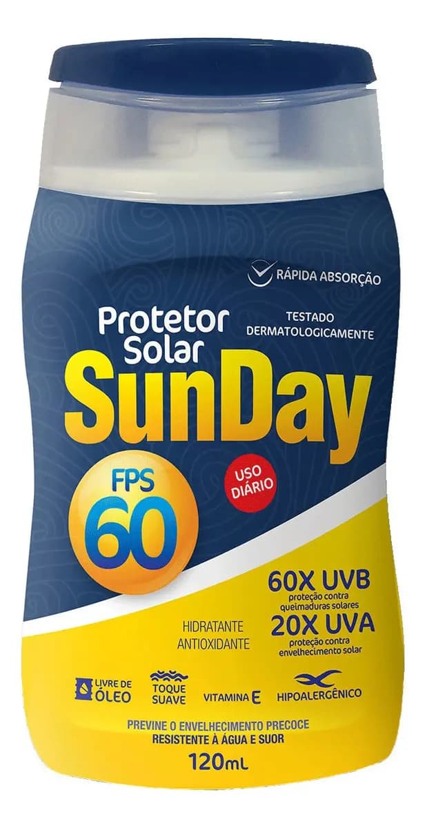 PROTETOR SOLAR SUNDAY FPS60 120ML