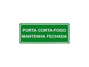 Placa Porta Corta Fogo 25X15