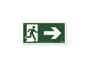 Placa de Sinalização Fotoluminescente Rota De Fuga13X26