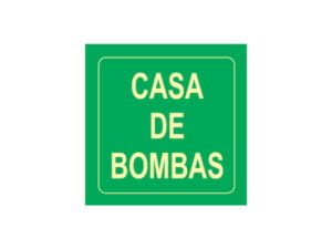Placa Fotoluminescente Casa de Bombas 14X14