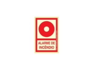 Placa Fotoluminescente Botoeira Alarme de incêndio
