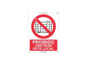 Placa Proibido depositar Material 21X21