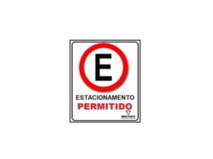 Placa Estacione 31X20CM