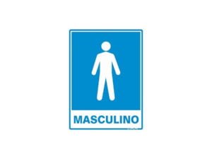 Placa Banheiro Masculino 20X15 CM