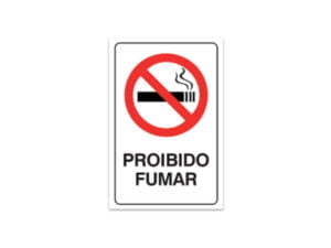 Placa Proibido Fumar  23X20 CM