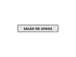 Placa Salão de Jogos 05X25CM