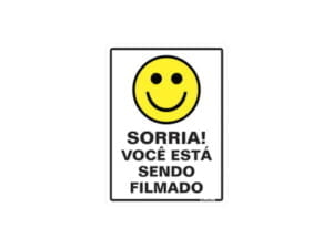 Placa Sorria Você Está Sendo Filmado