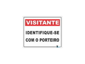 Placa Visitante Identifique-se Com Porteiro