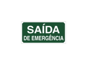 Placa Fotoluminescente Saída de Emergência 13X26CM