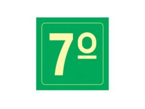 Placa 7 Andar 14X14 CM