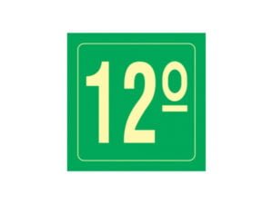 Placa 12 Andar 14X14 CM