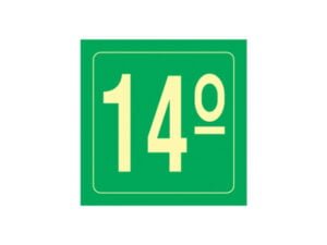 Placa 14 Andar 14X14 CM