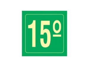 Placa 15 Andar 14X14 CM