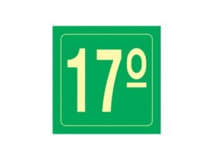 Placa 17 Andar 14X14 CM