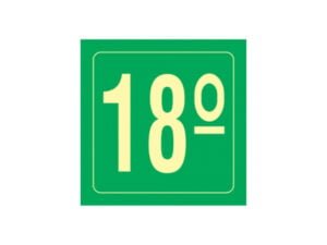 Placa 18 Andar 14X14 CM