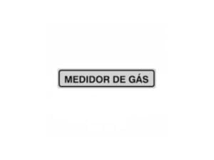 Placa Medidor de Gás 05X25CM