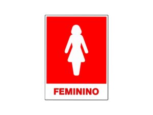 Placa Banheiro Feminino 20X15 CM