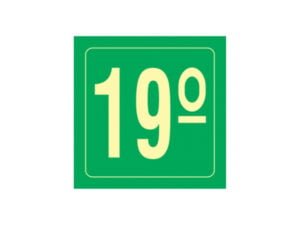 Placa 19 Andar 14X14 CM