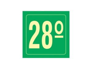 Placa 28 Andar 14X14 CM