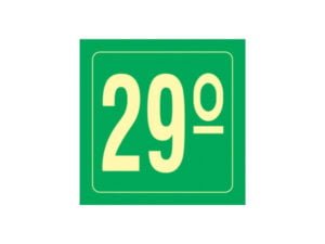 Placa 29 Andar 14X14 CM