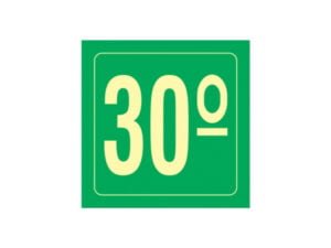 Placa 30 Andar 14X14 CM