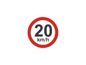 PLACA 20 KM/H 45CM