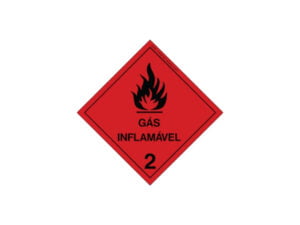 Placa Gás Inflamável (Simbologia 2) - 30x30