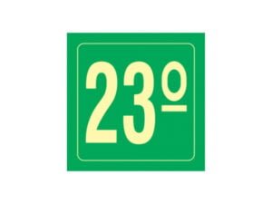 Placa 23 Andar 14X14 CM