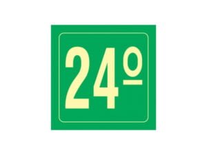Placa 24 Andar 14X14 CM