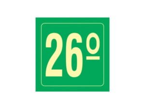 Placa 26 Andar 14X14 CM
