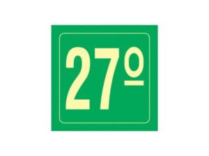 Placa 27 Andar 14X14 CM